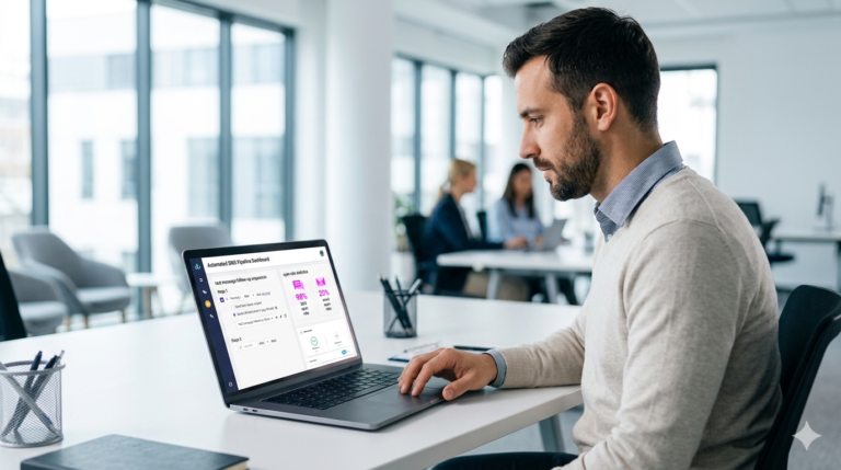 CRM with automated text messaging